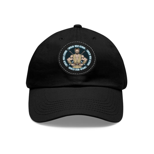 Swolbi-Wan Dad Hat with Leather Patch (Round)