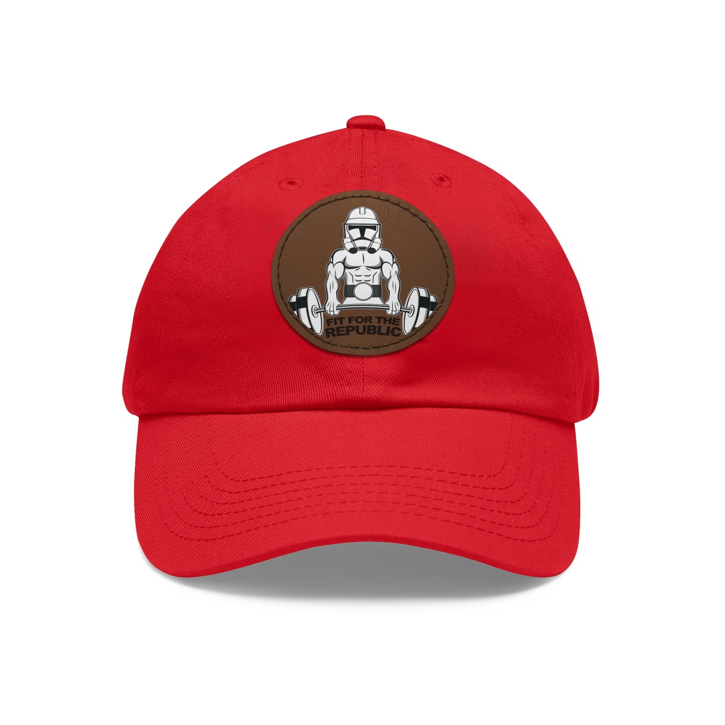 Trooper Dad Hat with Leather Patch (Round)