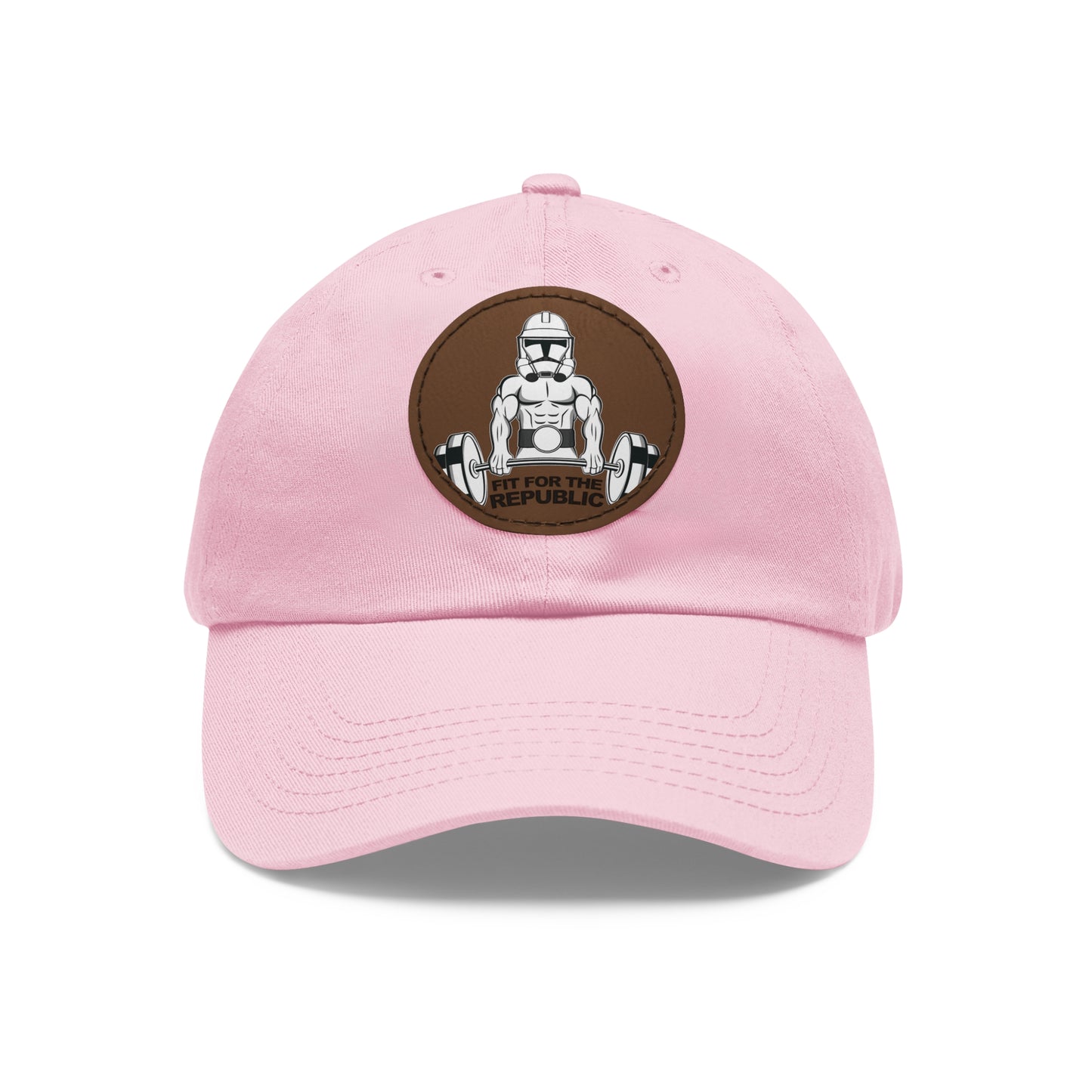 Trooper Dad Hat with Leather Patch (Round)