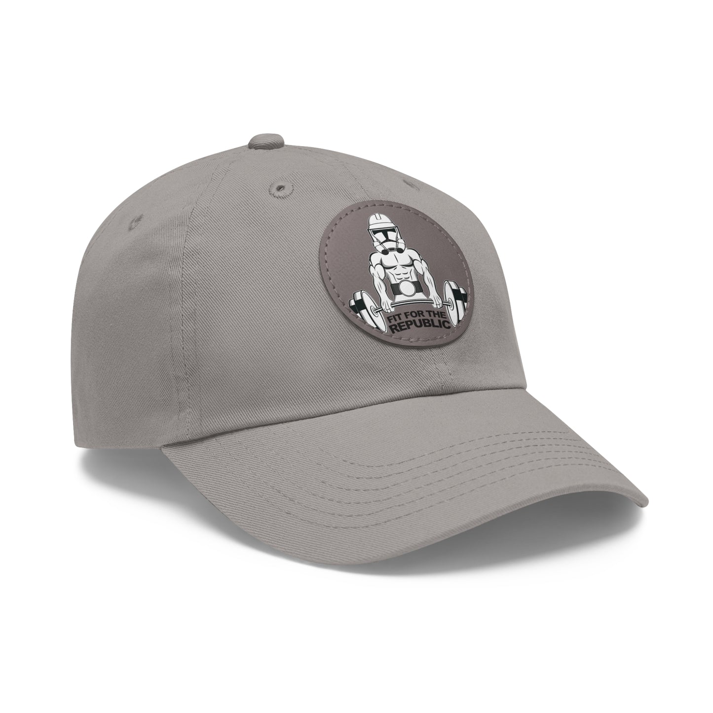 Trooper Dad Hat with Leather Patch (Round)