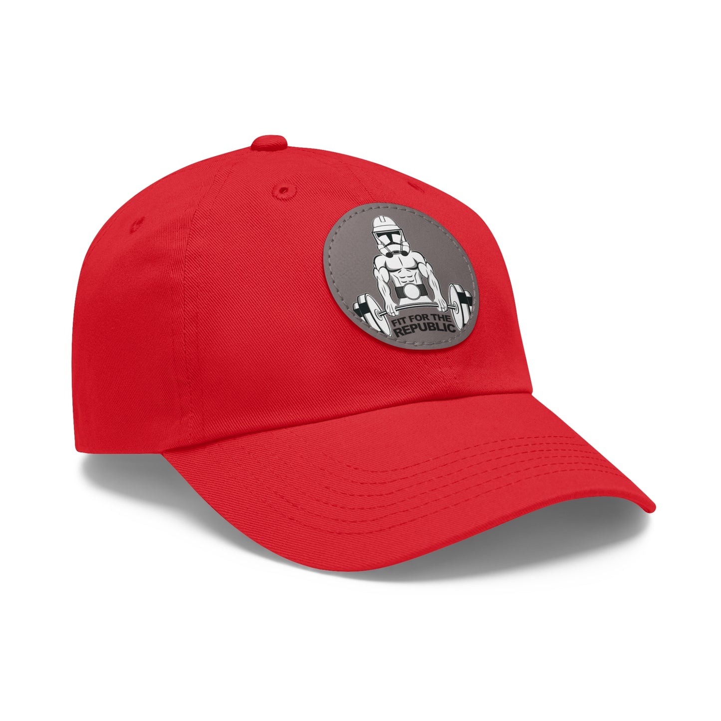 Trooper Dad Hat with Leather Patch (Round)