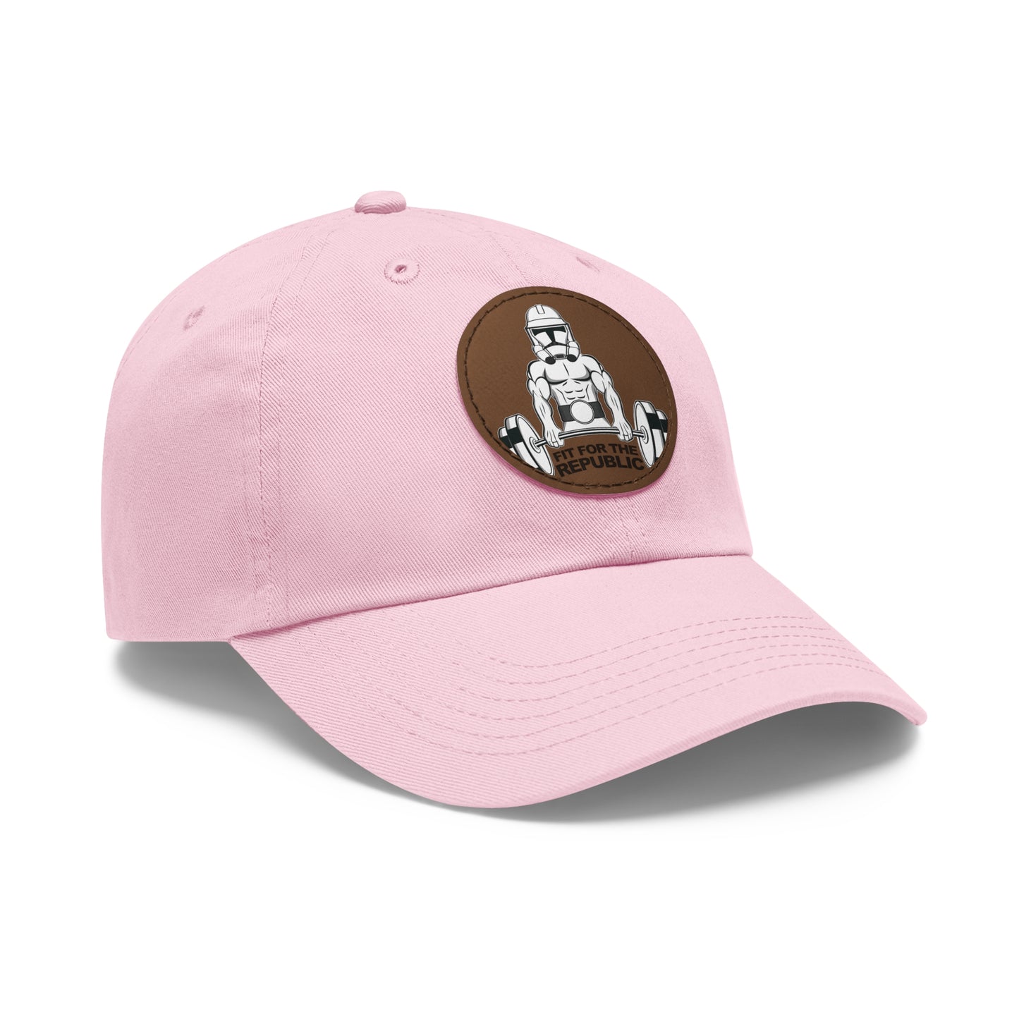 Trooper Dad Hat with Leather Patch (Round)