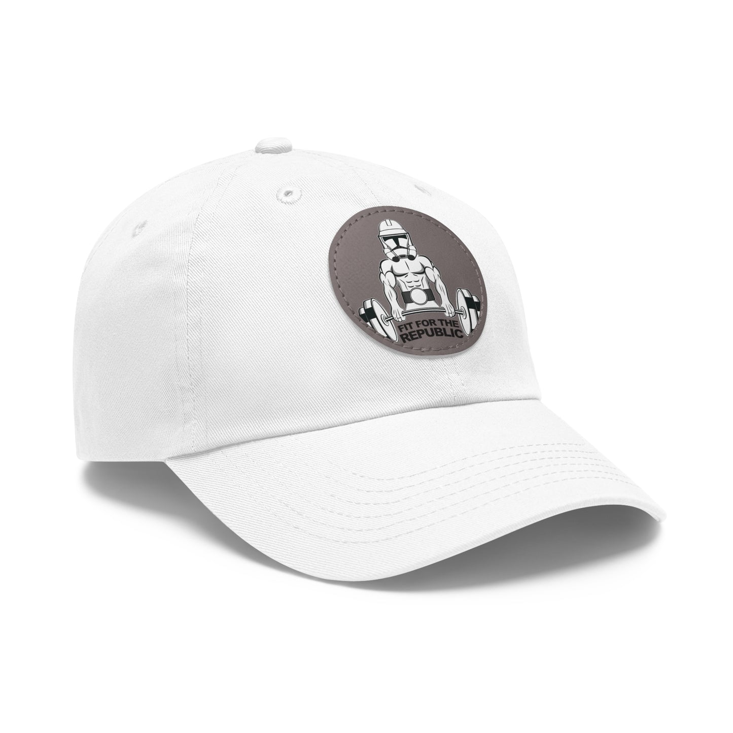 Trooper Dad Hat with Leather Patch (Round)