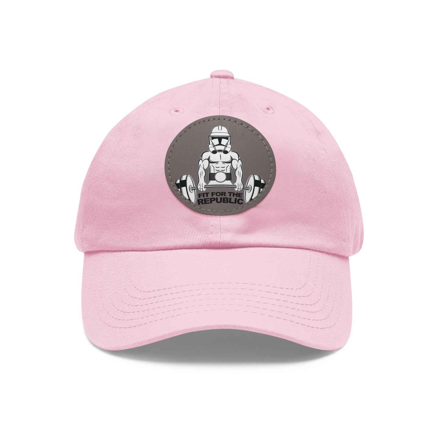 Trooper Dad Hat with Leather Patch (Round)