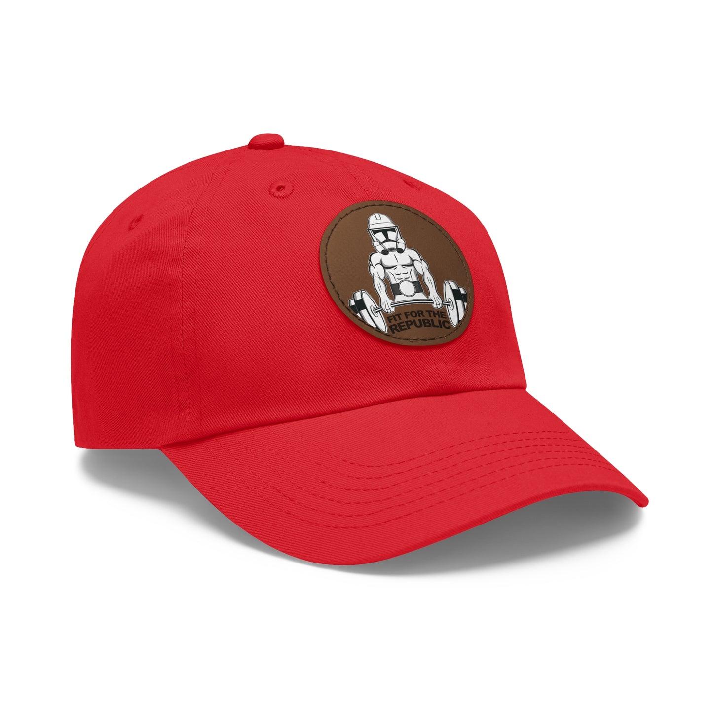 Trooper Dad Hat with Leather Patch (Round)