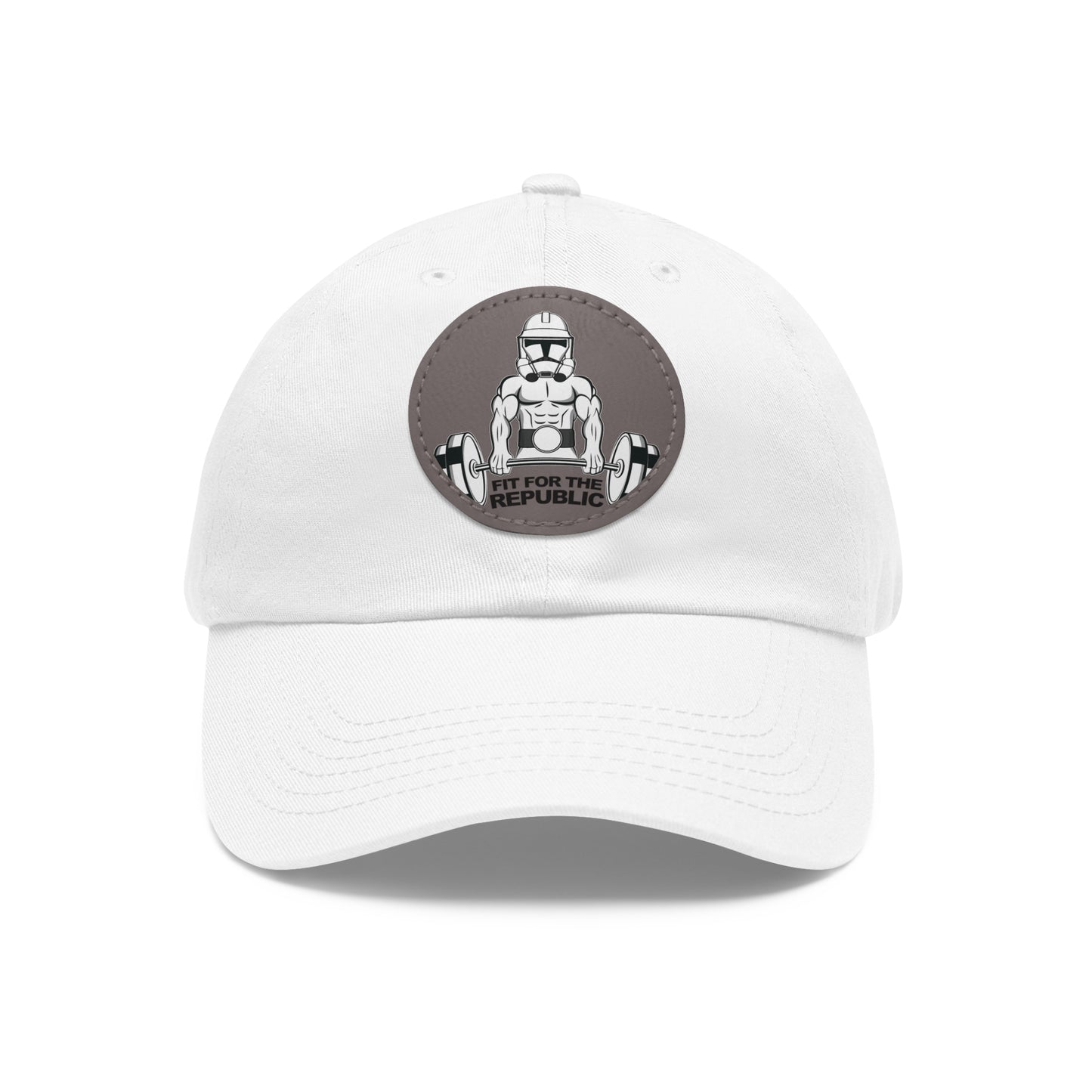 Trooper Dad Hat with Leather Patch (Round)